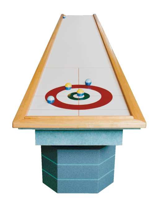 Mini Pierre De Curling écossaise 3 Pouces Sur Socle - Décoration Unique En Bois Deux Tons